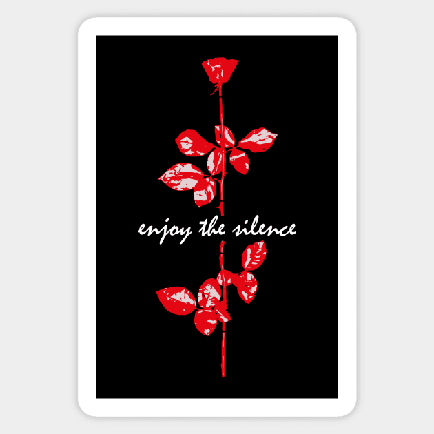 Enjoy The Silence - Red Sticker by GermanStreetwear